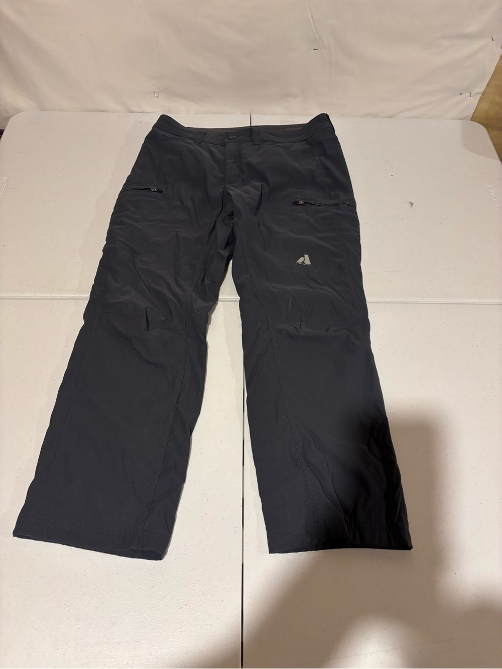 Eddie Bauer First Ascent Men’s Size 34x30 Gray Nylon Fleece Lined Hiking Pants